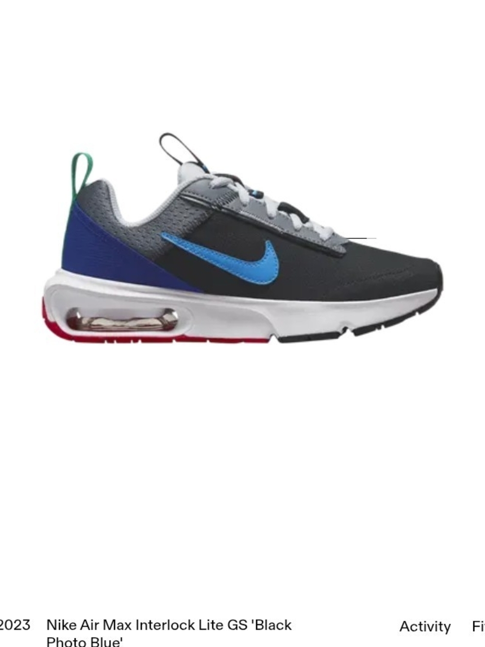 Nike Kids' Air Max Interlock Lite - Black/Photo Blue